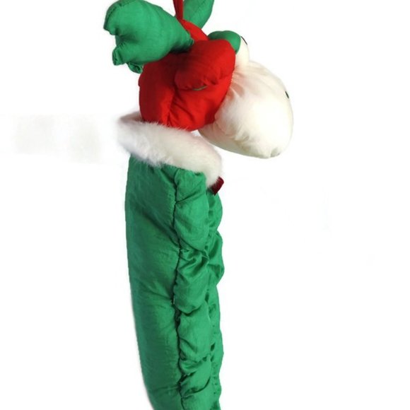 Green 3 D Padded Deer Christmas Stocking - Picture 2 of 8